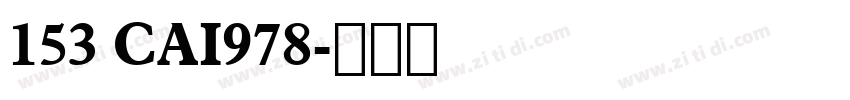 153 CAI978字体转换